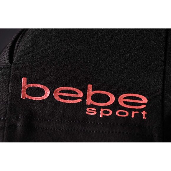 New! BEBE SPORT RIB MIX JACKET 22% SPANDEX BLACK | MEDIUM | BB2442A | MSRP $99 - Picture 9 of 12
